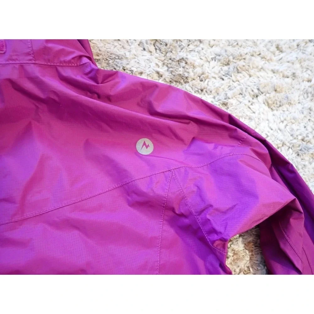 Marmot Rain Jacket‎ Girls Small Purple Good Hooded Waterproof PreCip Shell